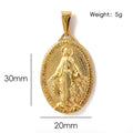 Hot Sale Virgin Mary Pendant Necklace - 18K Gold Plated & 316L Stainless Steel Religious Medallion, Catholic Gifts for Women Men