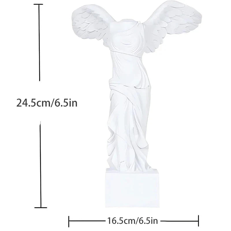 Winged Victory Goddess Statue Greek Roman Resin Home Ornament - Image 6