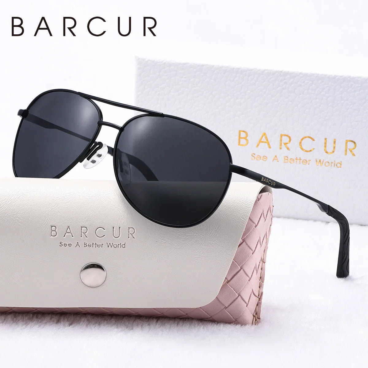 Women’s Oval Polarized Sunglasses with Blue Gradient Lenses