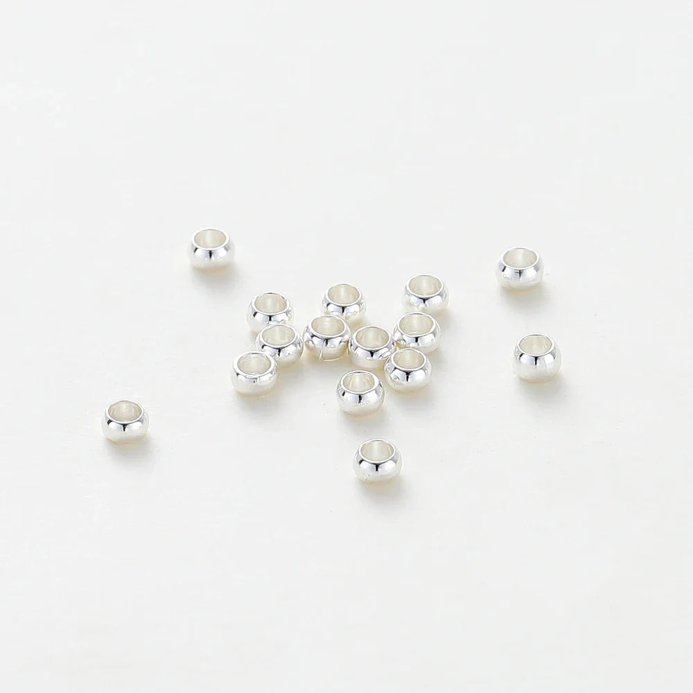 100pcs/lot 1.5/2/2.5mm 14K/18K Gold Color Plated Brass Positioning Beads for DIY Bracelet Necklace Jewelry Making Accessories