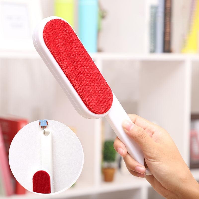 Reusable Pet Hair Remover Brush with Self-Cleaning Base for Clothes