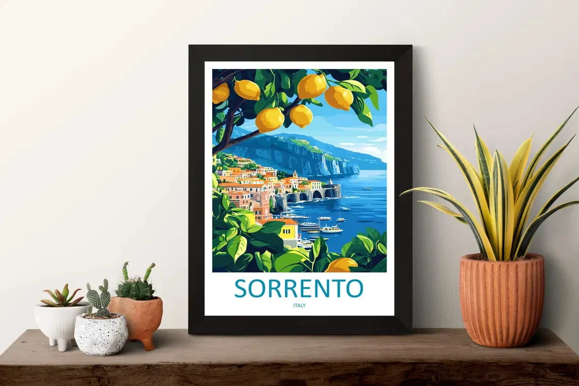 Sorrento Lemon Tree Lemon Fruit Wall Art Prints Canvas Painting Poster Picture For Living Bed Room Home Decor
