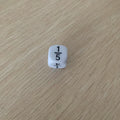 10 PCS/Set White/Green/Red Fractional Number Funny Dice Education Game Accessory  16*16 mm
