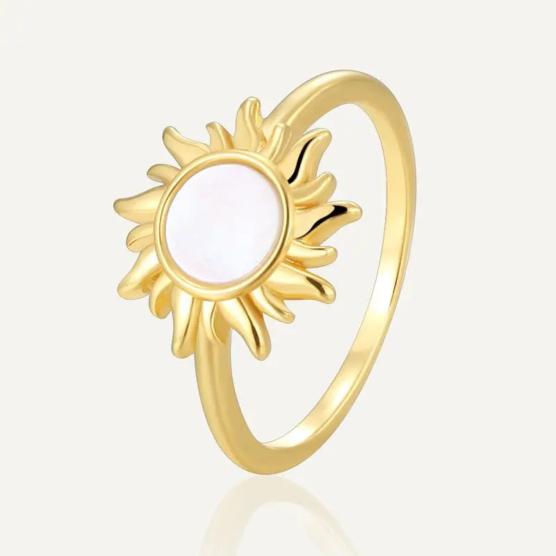 925 Sterling Silve Fashion Wedding Sun Elegant Ring For Women Finger Rings Female Engagement Party Jewelry Accessories Gift ﻿