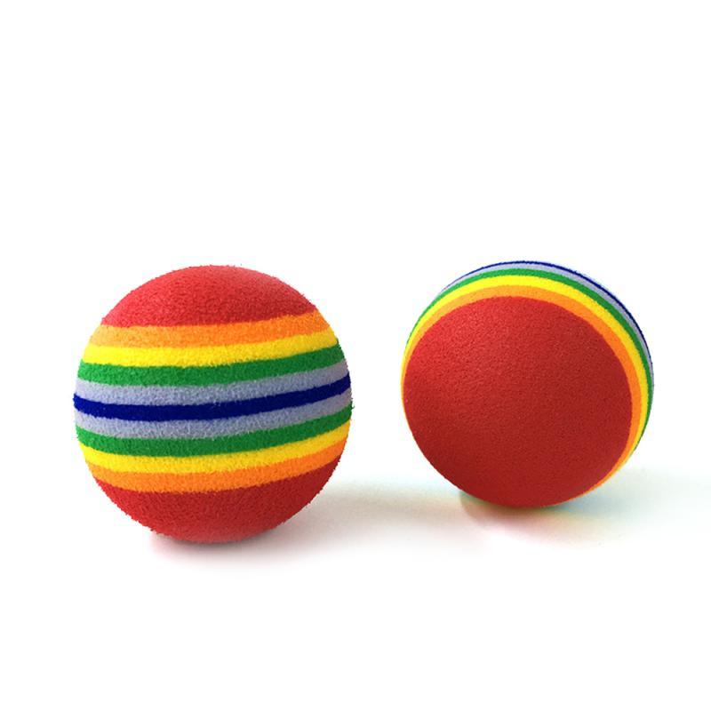 Interactive Rainbow Cat Toy Ball – Playful Kitten Teaser Toy