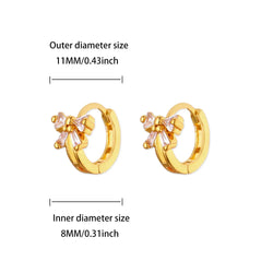 Luxury Zircon Hoop Earrings for Women Gold Color Stainless Steel Butterfly Heart Snake Earring Fashion Party Wedding Jewelry Gif