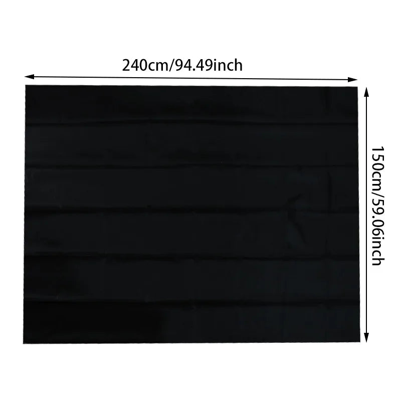 Removable Blackout Window Cloth, 100% Light Blocking Privacy Curtain