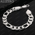 ALIZERO 925 Sterling Silver Bracelet 4/6/8/10/12mm Chain Bracelets For Men Women Fashion Party Fine Jewelry Wholesale
