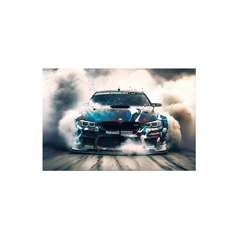 Large Size Retro Sports Car Poster Classic Luxury Racing Graffiti Canvas Painting Supercar Watercolor Wall Art Room Home Decor