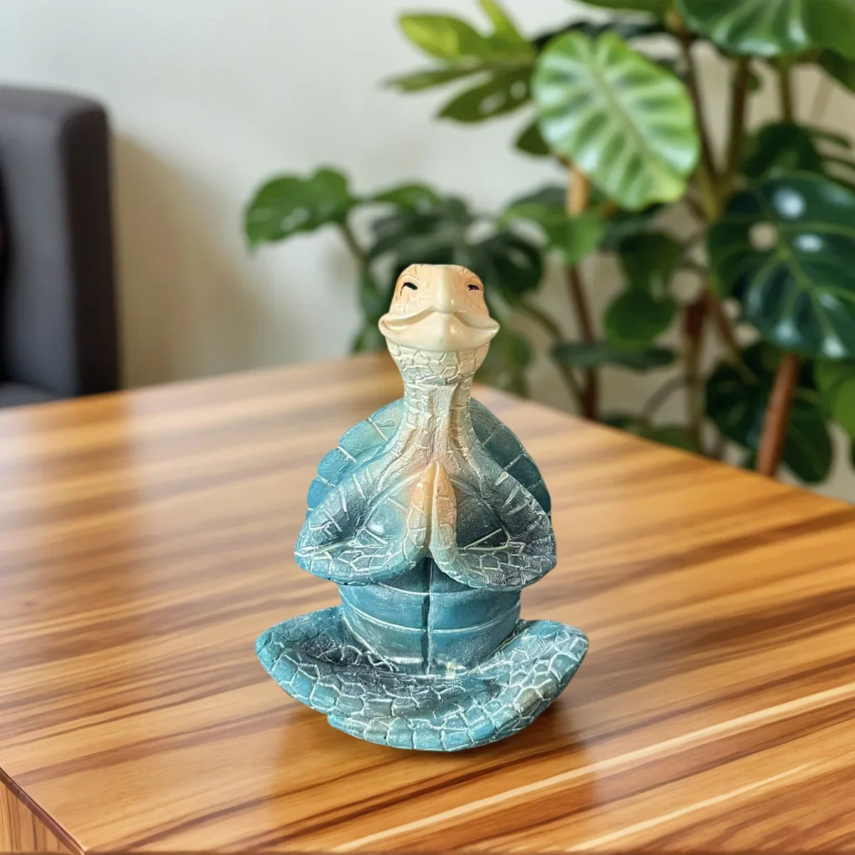 Meditation Turtle Zen Resin Sculpture for Home and Garden Decor - Image 4
