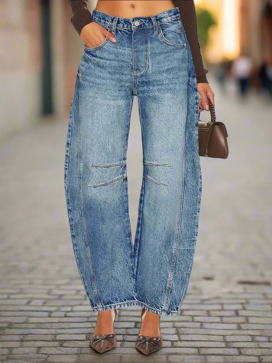 Women's High-Waisted Wide-Leg Jeans