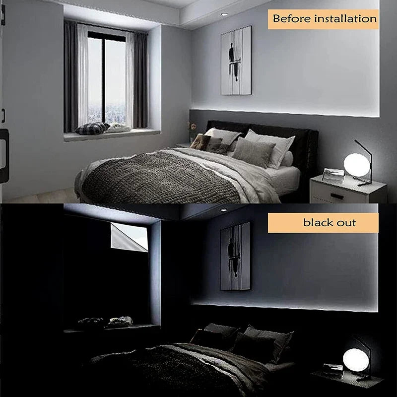 Removable Blackout Window Cloth, 100% Light Blocking Privacy Curtain