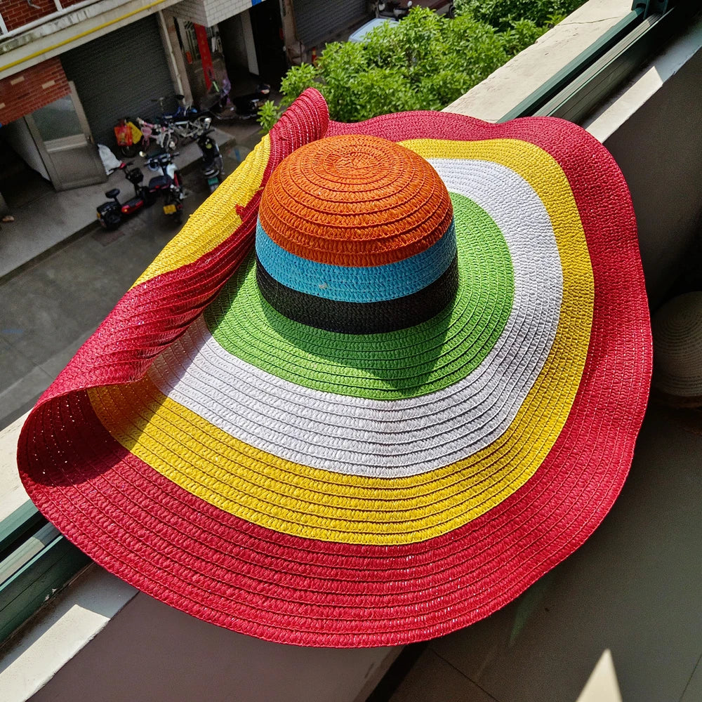 Women's Straw Fringed Open-Top Sun Visor Hat for Summer Beach - Image 11