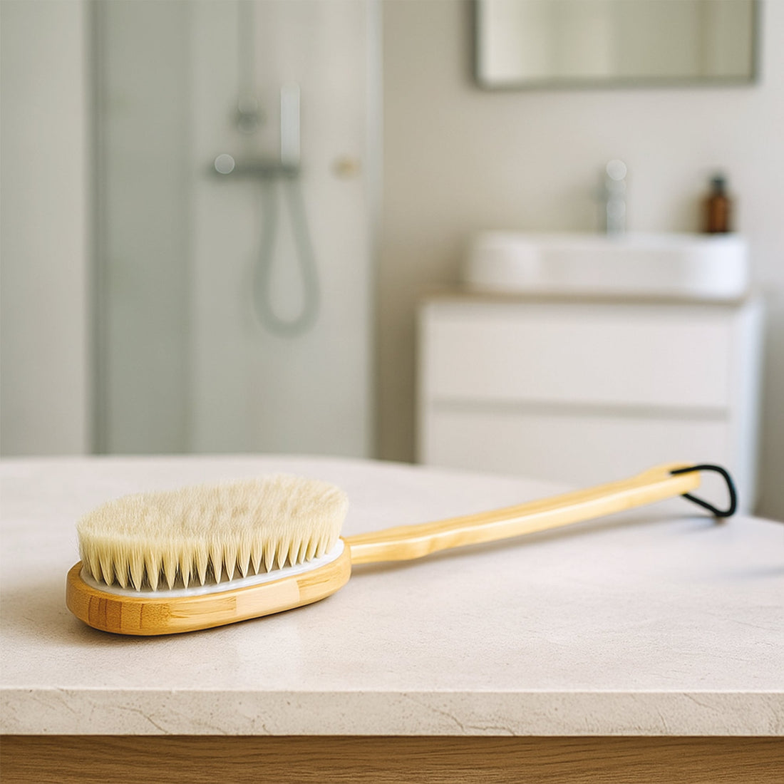 Eco-Friendly Glow Set: Bamboo Bath Brush & Sisal Hemp Gloves