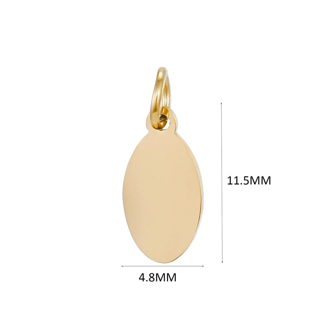 10PCS Custom Logo Tags Stainless Steel Charms for Necklace Bracelets 6 sizes to choose