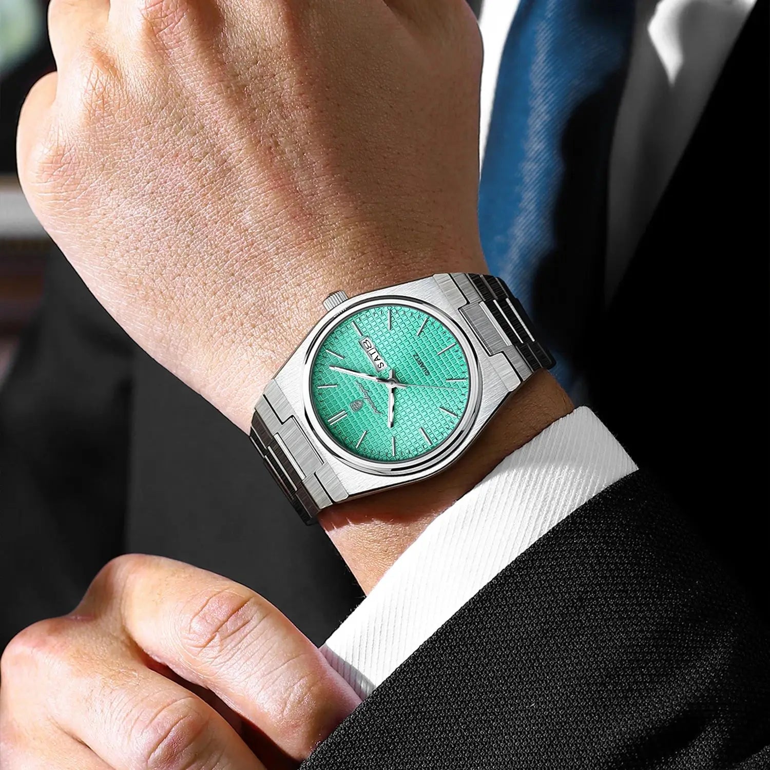 POEDAGAR Top Business Man Watch Luminous Waterproof Stainless Steel Men Wristwatch Date Week Quartz Fashion Casual Men's Watches
