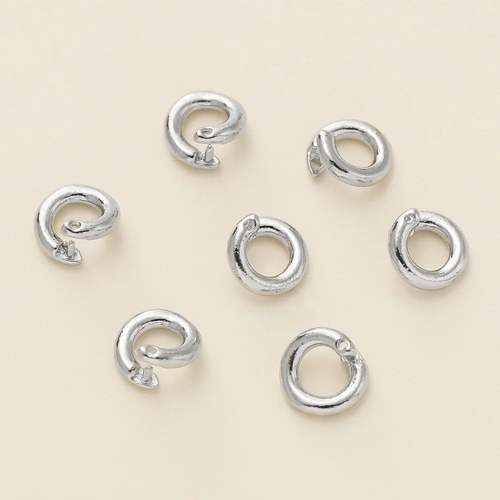 10Pcs/Pack 14/18K Gold Color Plated Open Jump Rings Split Rings Connector For Necklace Bracelets Jewelry Making Accessories
