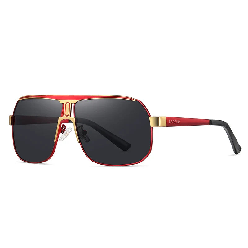 Polarized Oval Sunglasses Gradient Lens Stainless Steel Frames