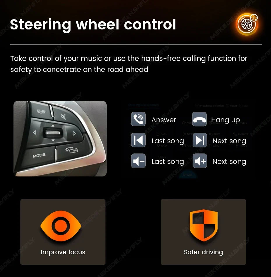 1-DIN Car Stereo with 6.86" Touch Screen – Wireless CarPlay & Android Auto