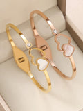1pieces/set women's wedding jewelry party holiday Valentine's Day gift stainless steel bracelet plated with 18K gold bracelet