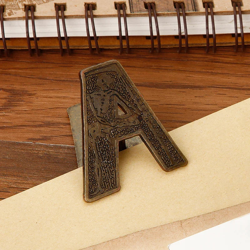 English Alphabet Binder Clips Bill Binder Clip Foldback Notes Letter File Paper Clip Binding Securing Clip for Office School