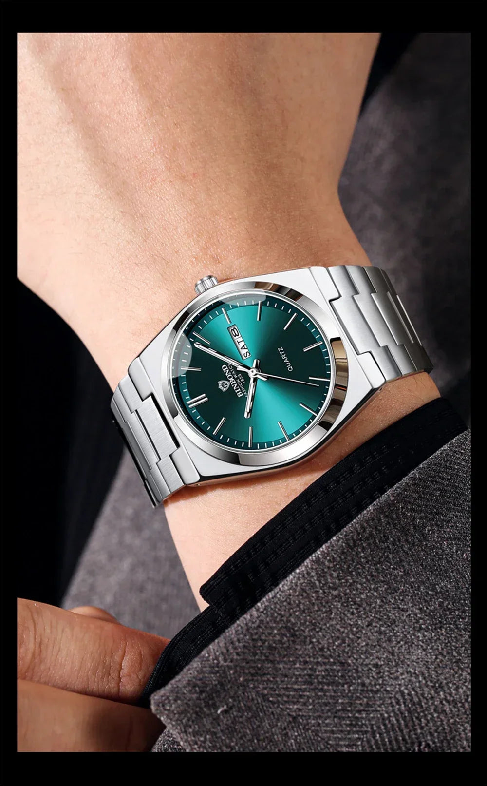 New Gifts Casual Business Top Blue Clock Men Luxury Watch Automatic Watches Mens Fashion Quartz Wristwatches Relogio Masculino