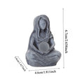 Zen-Inspired Moon Goddess Statue Imitation Stone Resin Ornament - Image 6