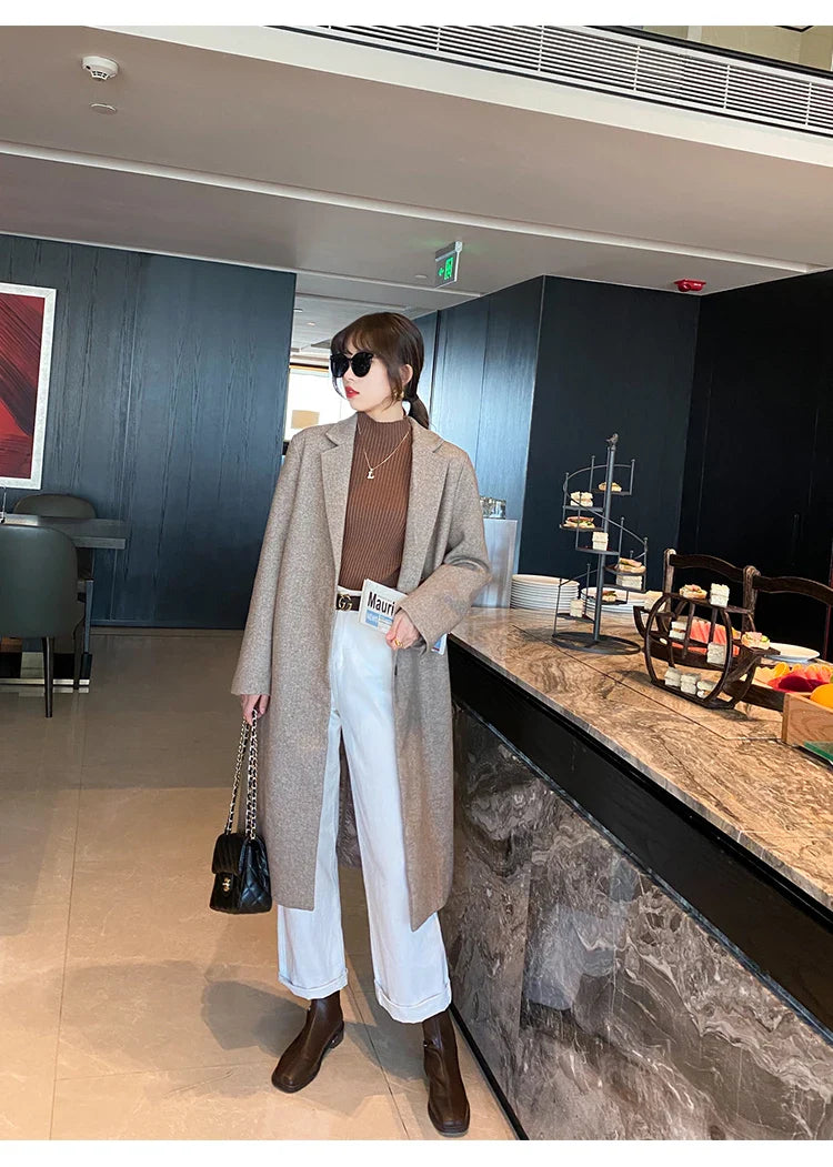 Women Mock Neck Ribbed Knit Pullover Long Sleeve Slim Fit Sweater - Image 15
