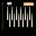 12/10 PCS LED Floating Candles with Magic Wand Flameless Flying Candle Flickering Burning Candles for Wedding Holiday Decoration