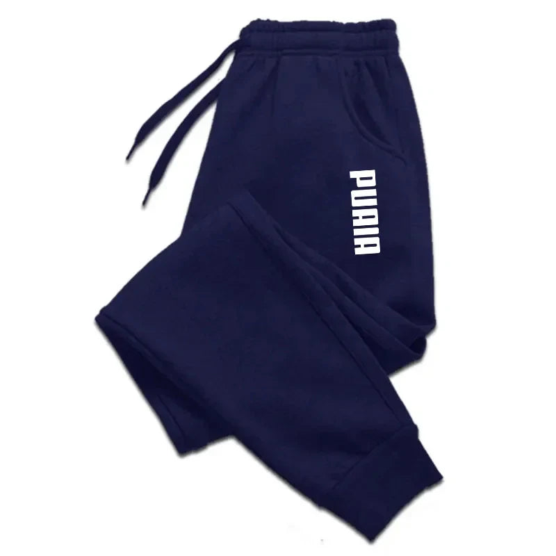 Women's Casual Jogging Pants with Drawstring and Print Detail