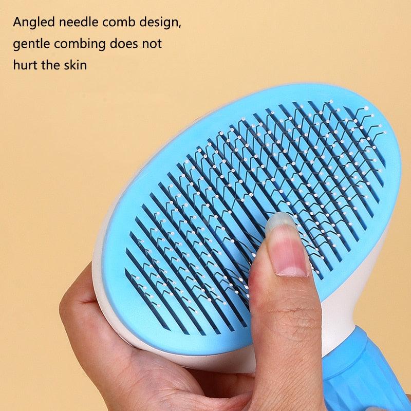 Self-Cleaning Pet Grooming Brush for Long and Short Hair