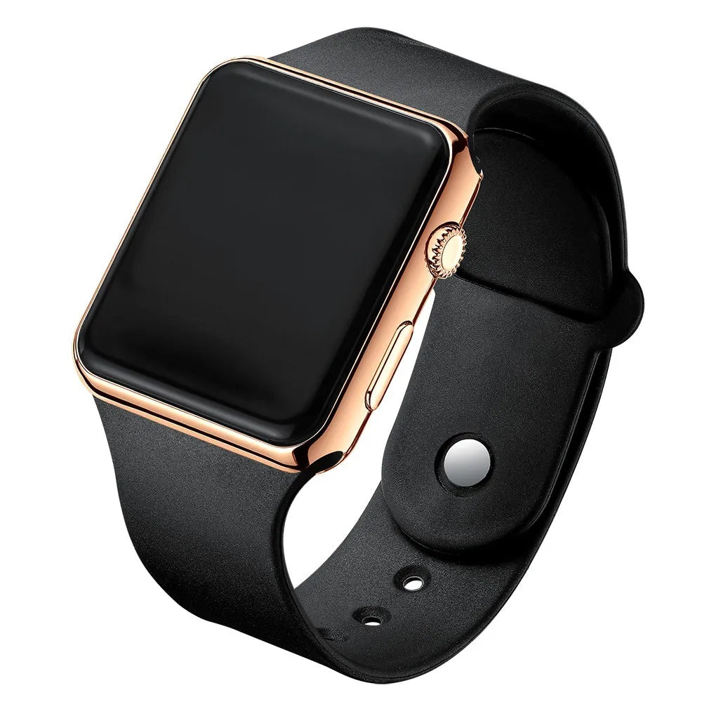 Unisex LED Digital Sport Watch – Black Silicone Wristband
