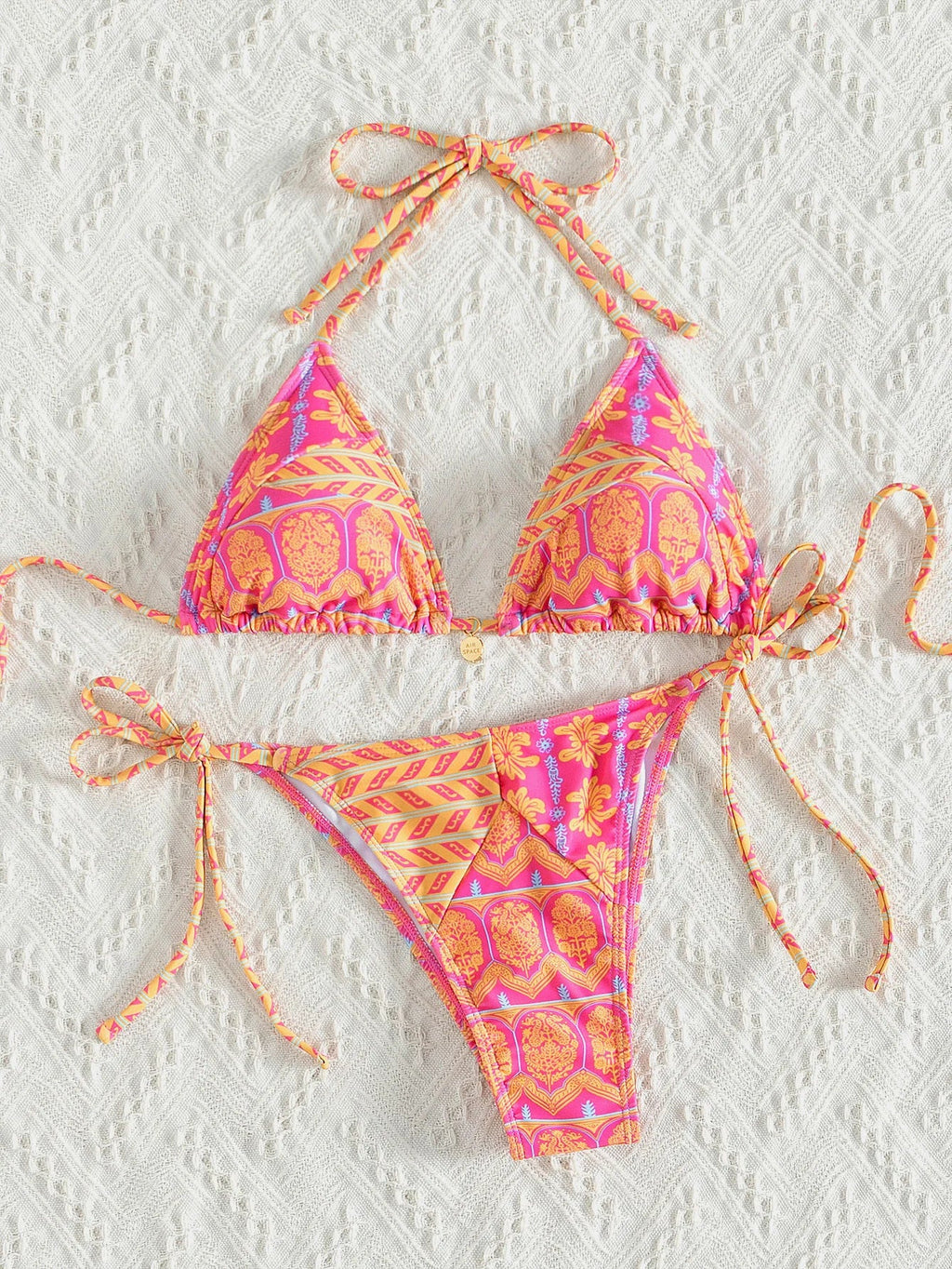2026 Floral Push Up Triangle Bikini  Brazilian Set