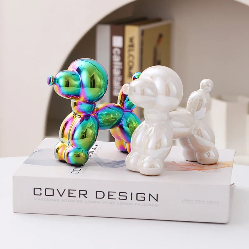 Ceramic Guest Dog Figurine Home Decor room Decoration Accessories Office Nordic Animal Decorative Sculptures  Figurines