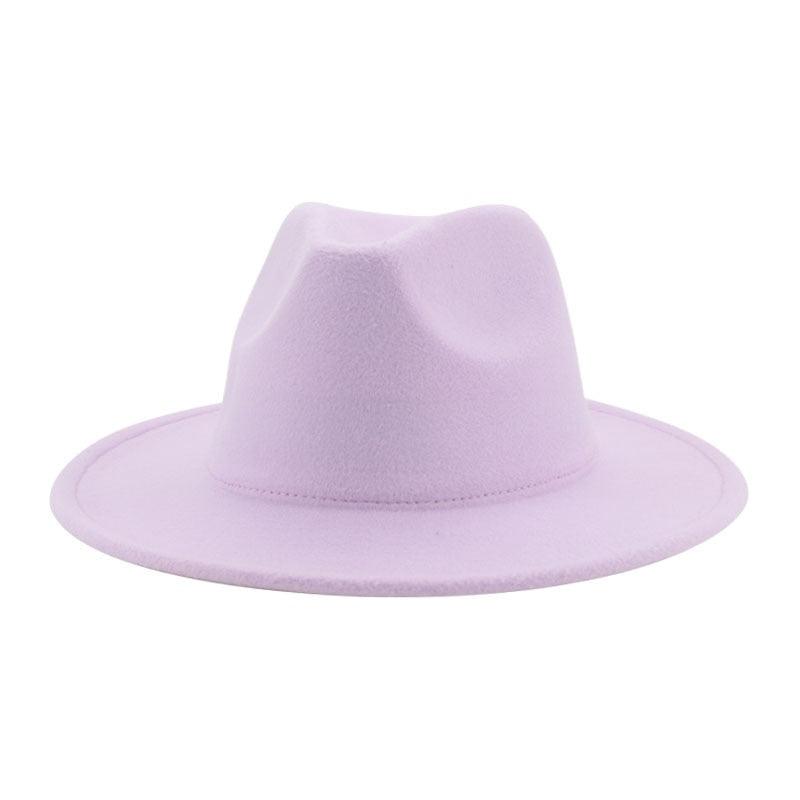 Unisex Wide Brim Fedora Hat - Retro Vintage Brown Formal Fedora