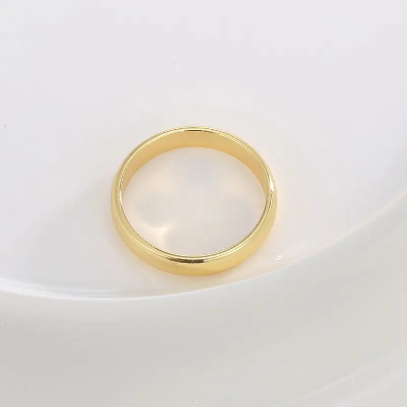 925 Sterling Silve Gold Colour Ring Fashion Women's Classic Simple Couple's Wedding Ring Engagement Party Jewellery Gift