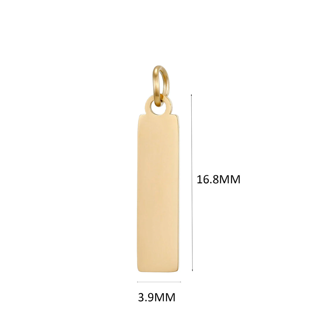 10PCS Custom Logo Tags Stainless Steel Charms for Necklace Bracelets 6 sizes to choose