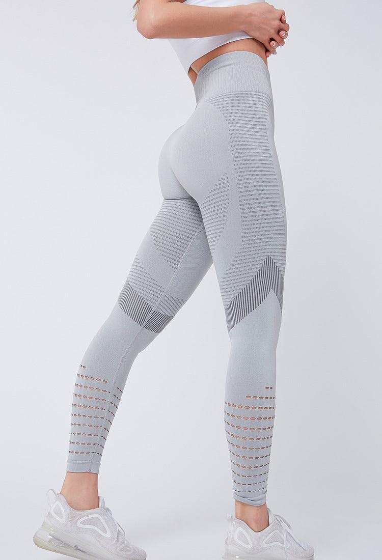 High Waisted Mesh Seamless Fitness Leggings for Gym and Running