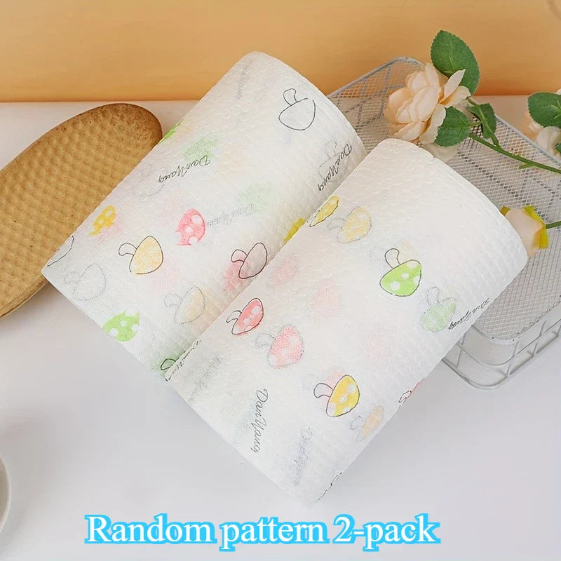 400 Count Vegetable-Themed Kitchen Cleaning Cloths, Lightweight Knitted Weave, Multi-Purpose Reusable Paper Towels for Home