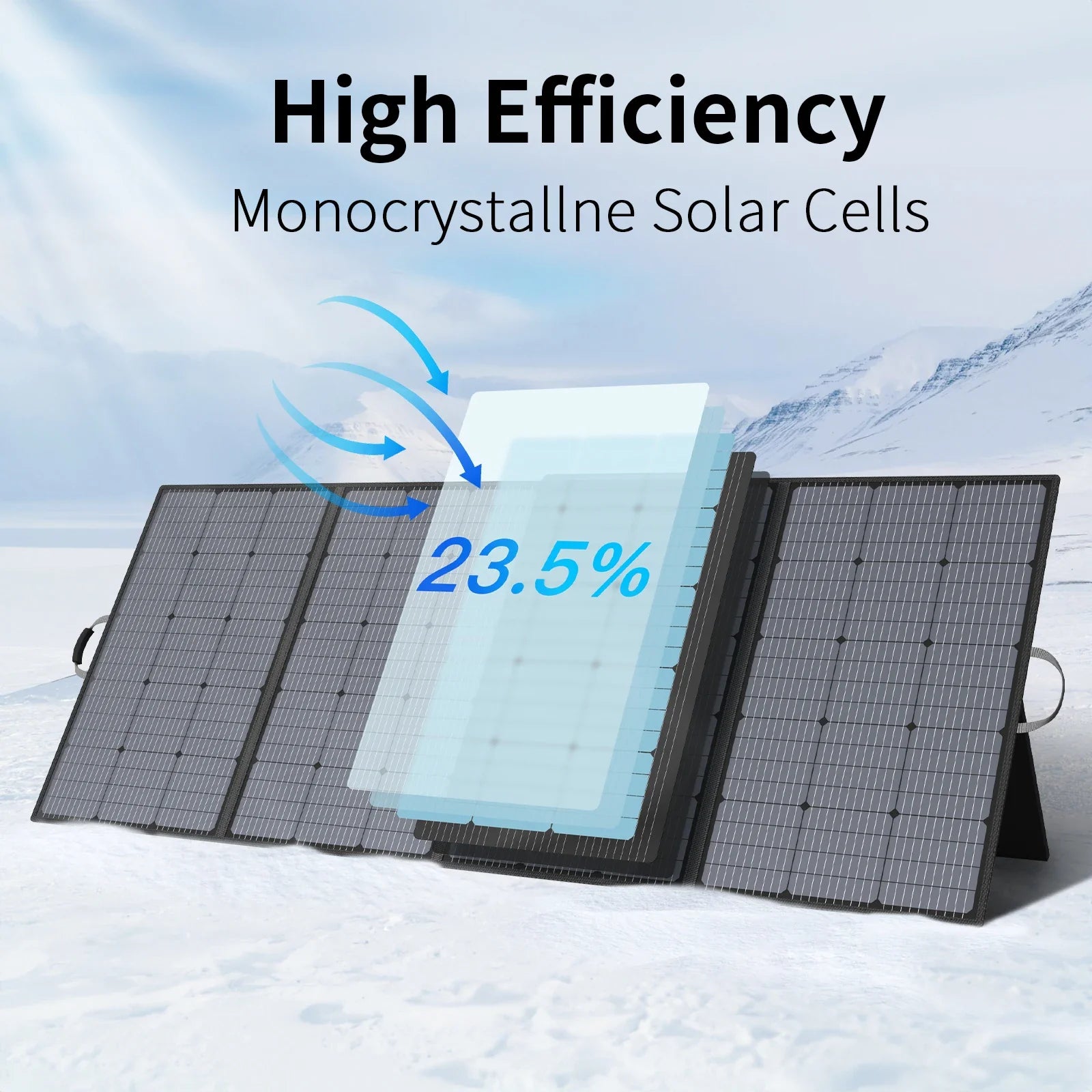 Portable 400W Foldable Solar Panel, IP67 Waterproof Monocrystalline