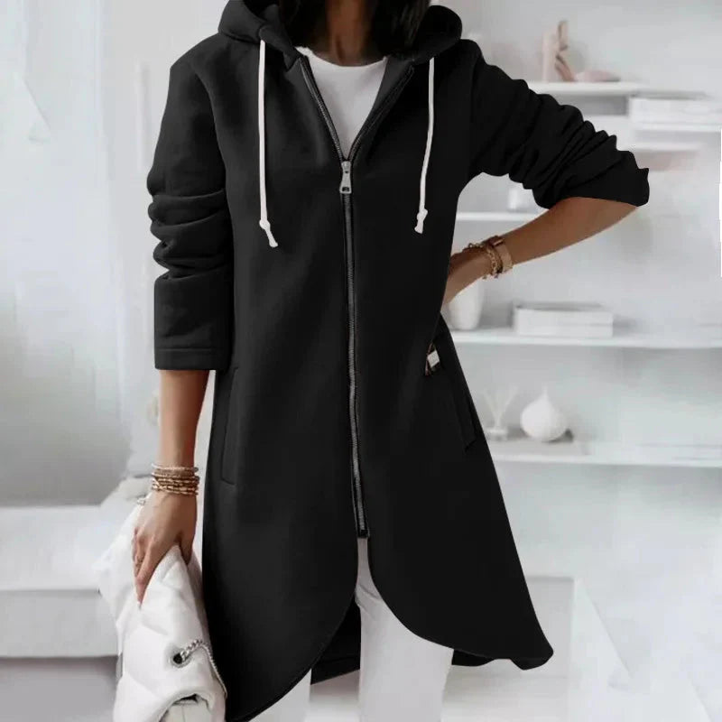 Women's Oversized Zip-Up Streetwear Hoodie