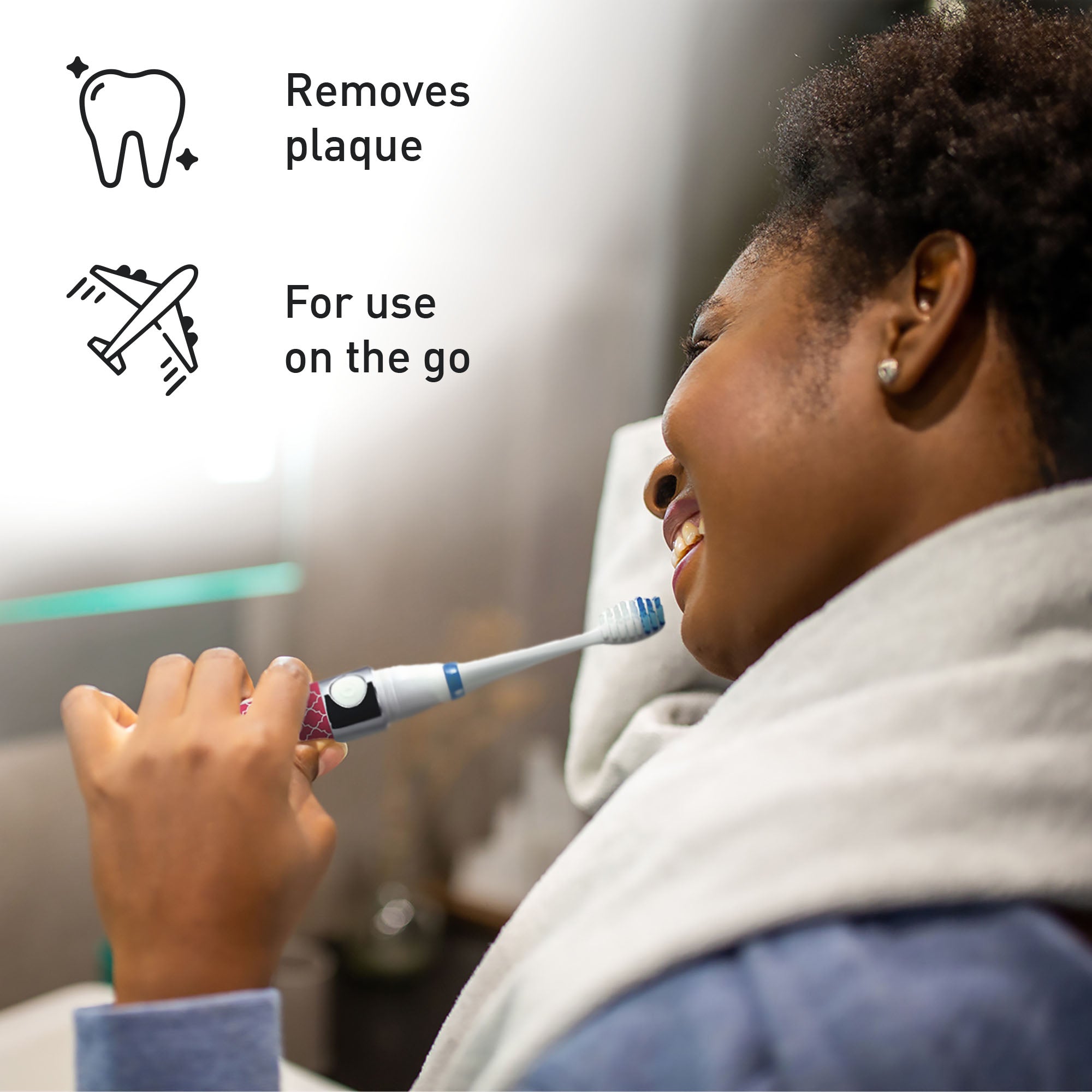 Pursonic Portable Oral Care Bundle – Black Sonic Toothbrush with Bonus Heads + Toothbrush UV Sterilizer