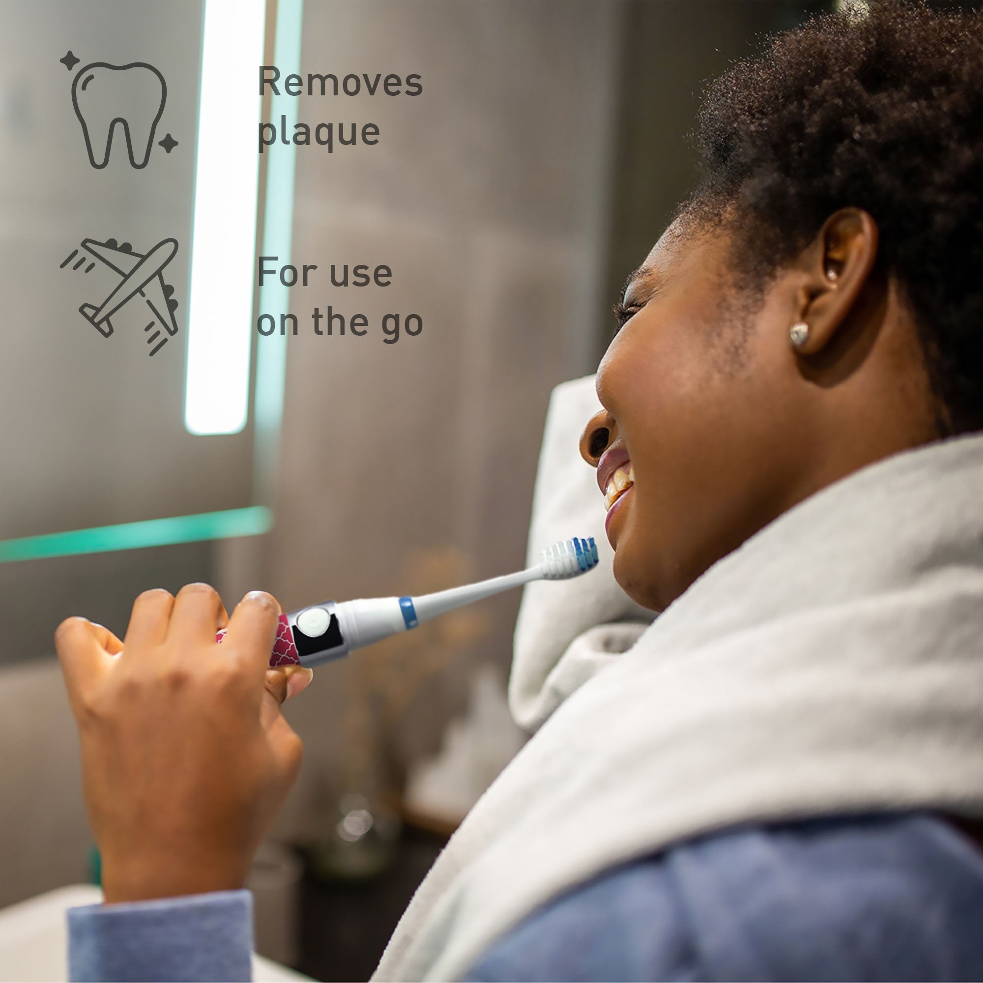 Pursonic Black & Pink Portable Sonic Toothbrush Bundle – Powerful On-the-Go Oral Care with 2 Travel-Ready Toothbrushes and Extra Brush Heads