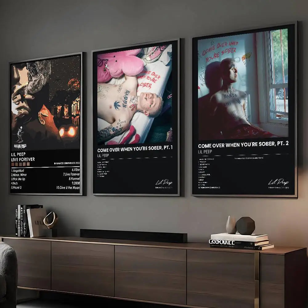 Rapper L-Lil P-Peep Poster HD Art Sticky Wall Waterproof Home Living Room Bar Decoration