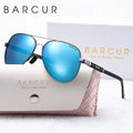 Oversize Polarized Sunglasses Women's Metal Elliptical Frame
