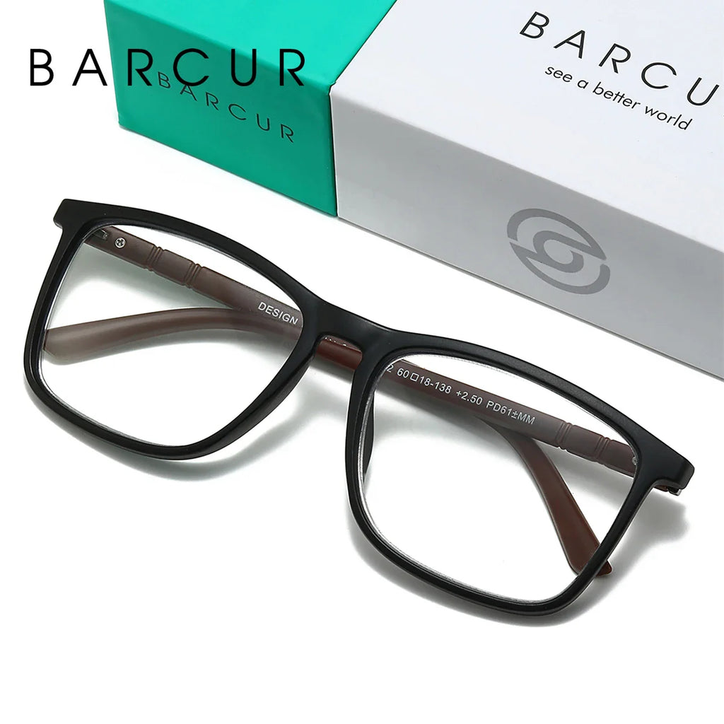 Unisex Rectangle Reading Glasses - Lightweight Classic Eyewear