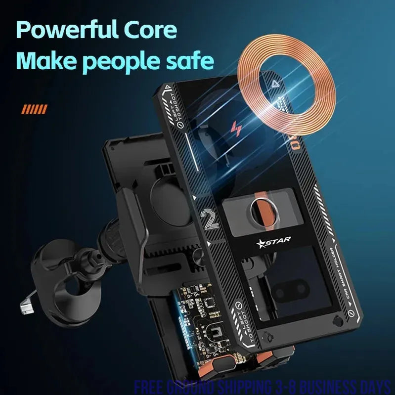 Wireless Car Charger Phone Holder Fast Charging Air Vent Mount