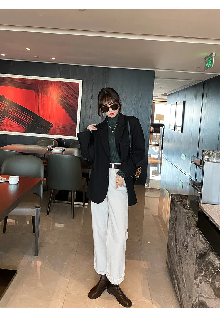 Women Mock Neck Ribbed Knit Pullover Long Sleeve Slim Fit Sweater - Image 27