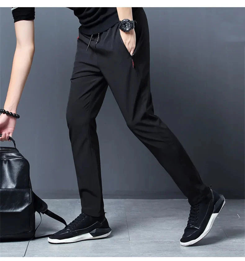 Slim Fit Stretch Jogger Pants with Elastic Waist