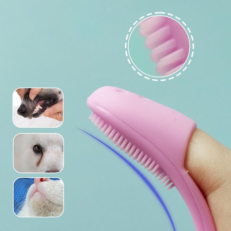 Soft Silicone Finger Toothbrush for Pet Dental Care